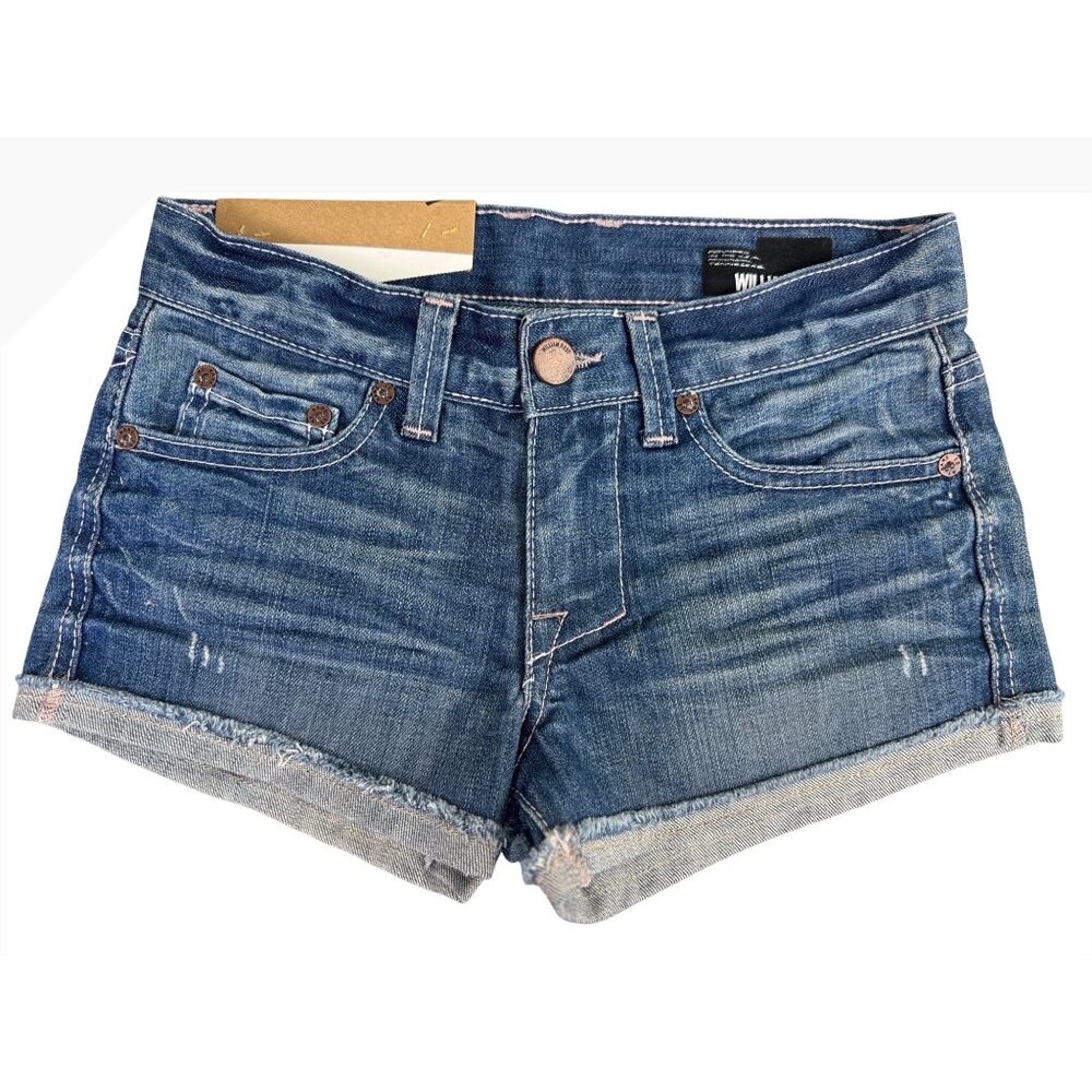 William Rast Ryder Womens Distressed Denim Shorts Size 23